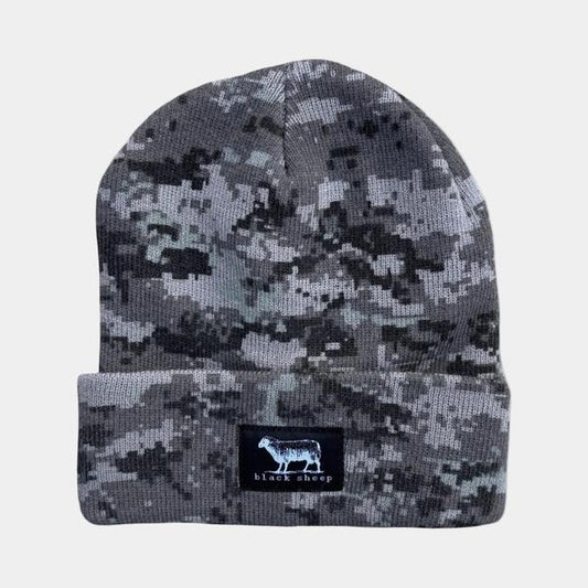 Black Sheep Label Series Cuff Beanie Subdued Urban Digi-Camo-Black Sheep Skate Shop