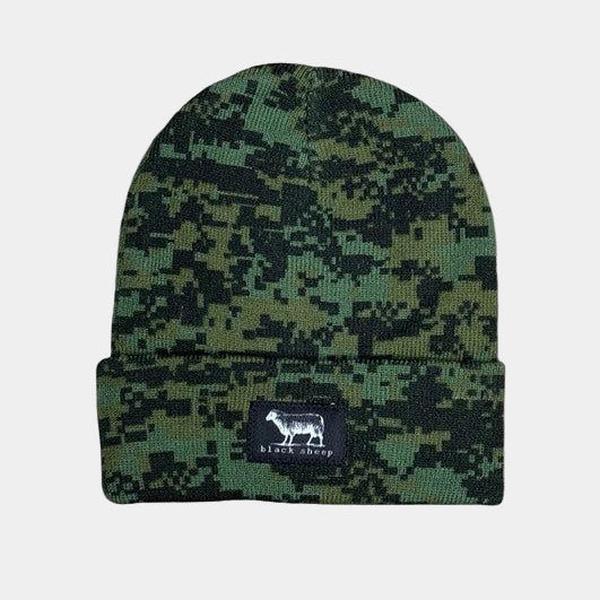 Black Sheep Label Series Cuff Beanie Woodland Digi-Camo-Black Sheep Skate Shop