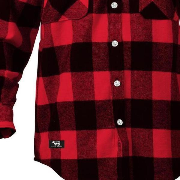 Black Sheep Label Series Lumberjack Flannel Shirt Red Plaid-Black Sheep Skate Shop