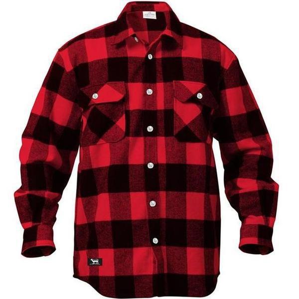 Black Sheep Label Series Lumberjack Flannel Shirt Red Plaid-Black Sheep Skate Shop