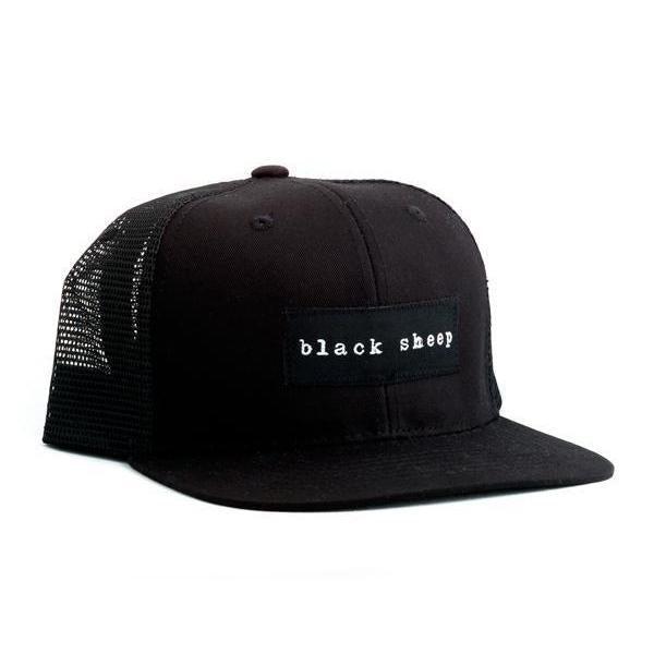 Black Sheep Label Series Mesh Trucker Hat Black-Black Sheep Skate Shop