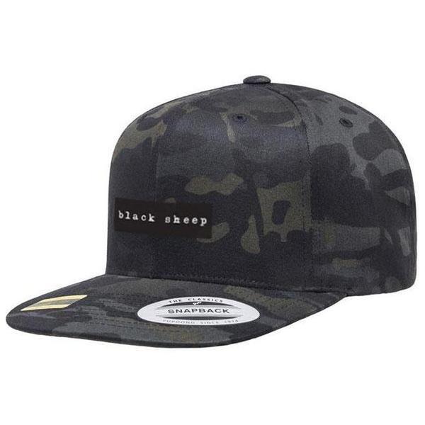 Black Sheep Label Series Snapback Hat - Black MultiCam-Black Sheep Skate Shop