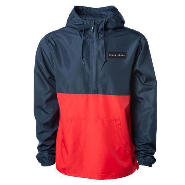 Black Sheep Lightweight Anorak Jacket Navy - Red-Black Sheep Skate Shop