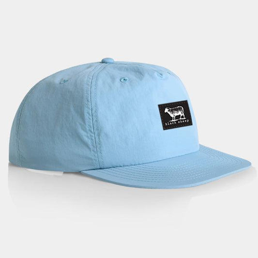Black Sheep Nylon "Surf Cap" Snapback Hat Carolina Blue-Black Sheep Skate Shop