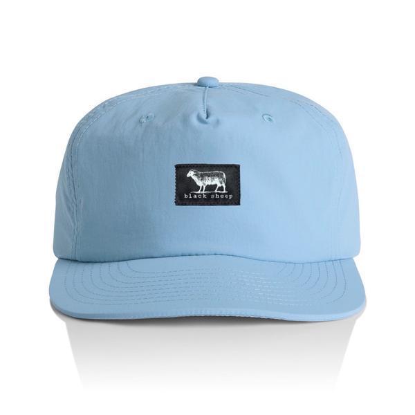 Black Sheep Nylon "Surf Cap" Snapback Hat Carolina Blue-Black Sheep Skate Shop