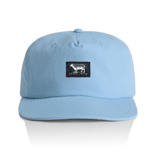 Black Sheep Nylon "Surf Cap" Snapback Hat Carolina Blue-Black Sheep Skate Shop