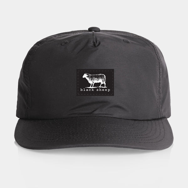 Black Sheep Nylon "Surf Cap" Snapback Hat - Coal-Black Sheep Skate Shop
