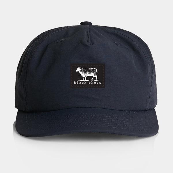 Black Sheep Nylon "Surf Cap" Snapback Hat - Navy-Black Sheep Skate Shop