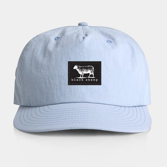Black Sheep Nylon "Surf Cap" Snapback Hat Powder Blue-Black Sheep Skate Shop