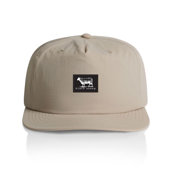 Black Sheep Nylon "Surf Cap" Snapback Hat Taupe-Black Sheep Skate Shop