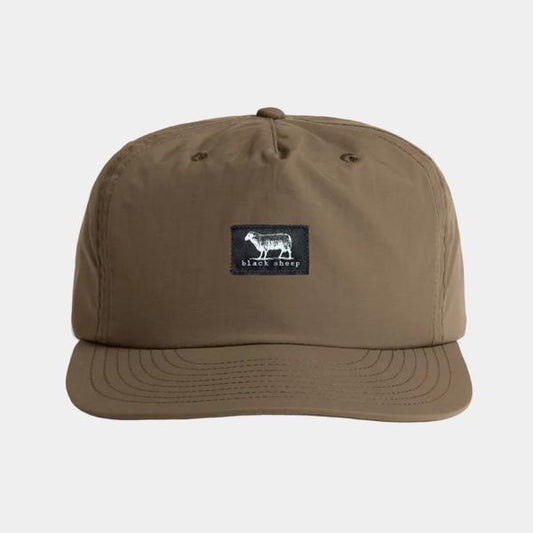 Black Sheep Nylon "Surf Cap" Snapback Hat Walnut-Black Sheep Skate Shop