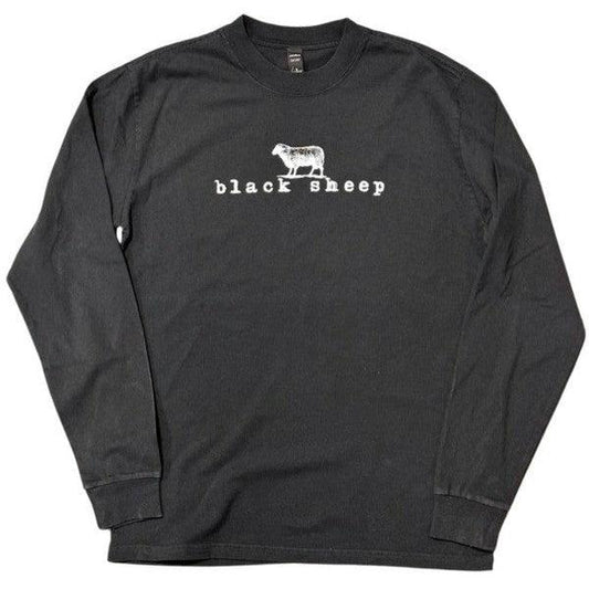 Black Sheep OG Logo Heavy Weight Faded Long Sleeve Tee Vintage Black-Black Sheep Skate Shop