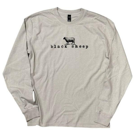 Black Sheep OG Logo Heavy Weight Faded Long Sleeve Tee Vintage Bone-Black Sheep Skate Shop
