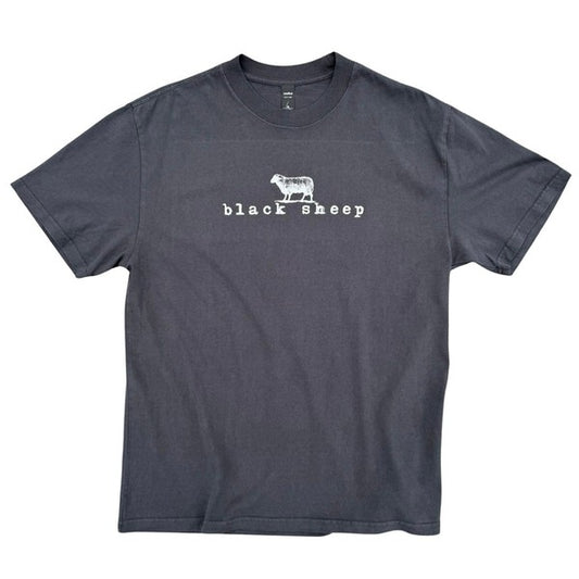 Black Sheep OG Logo Heavy Weight Faded Tee Vintage Coal-Black Sheep Skate Shop