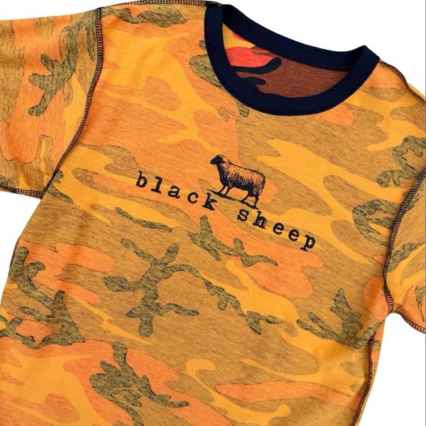 Black Sheep OG Logo "LiT" T-shirt - (Inside Out) Savage Orange Camo-Black Sheep Skate Shop