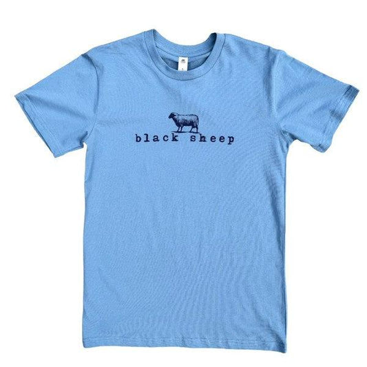 Black Sheep OG Logo Tee Carolina Blue - Navy-Black Sheep Skate Shop