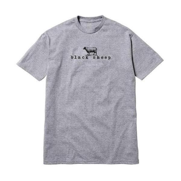 Black Sheep OG Logo Tee Heather Grey-Black Sheep Skate Shop