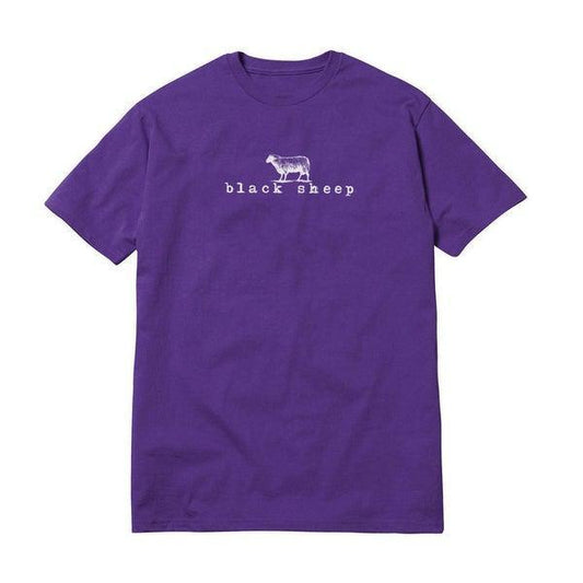 Black Sheep OG Logo Tee Purple - White-Black Sheep Skate Shop