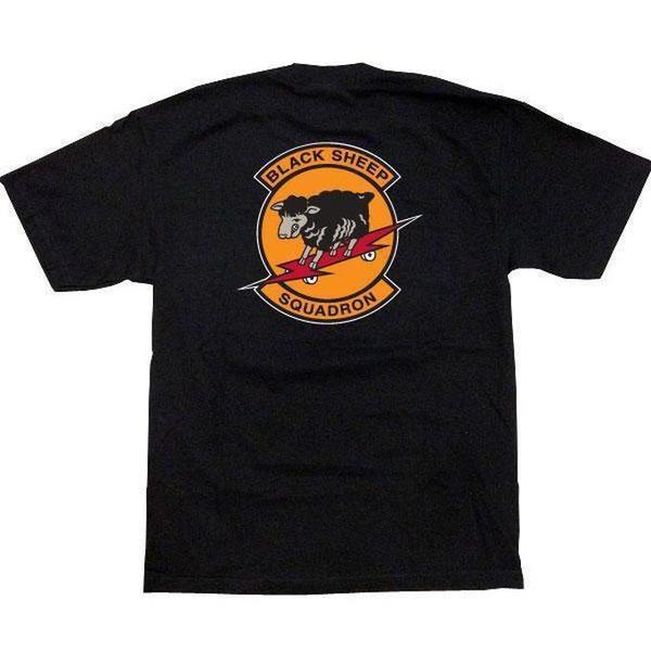 Black Sheep Squadron Tee Black-Black Sheep Skate Shop