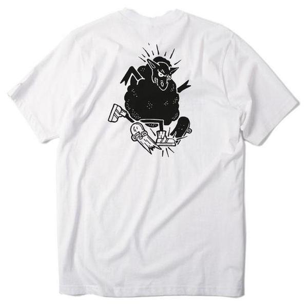 Black Sheep Stay Focused Tee White-Black Sheep Skate Shop