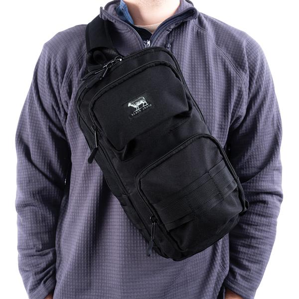 Black Sheep Tactical Traveler Sling Shoulder Bag Black-Black Sheep Skate Shop