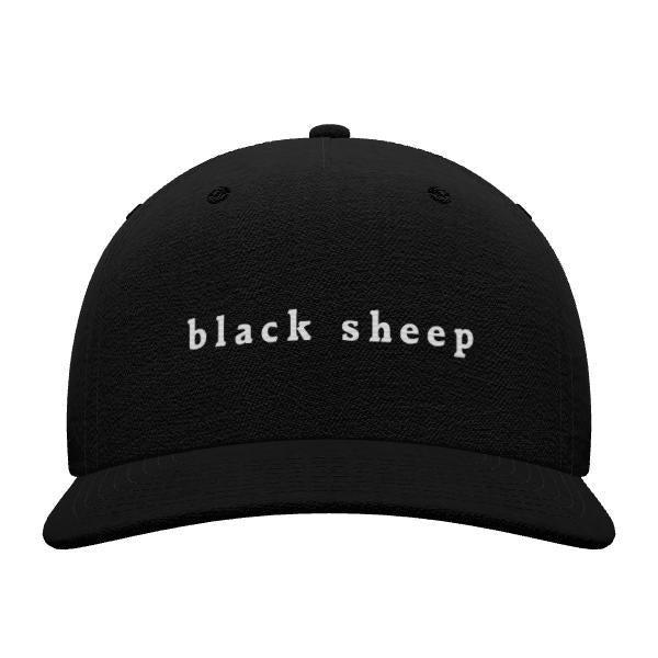 Black Sheep Type Unstructured Acrylic/ Wool Snapback Hat Black-Black Sheep Skate Shop