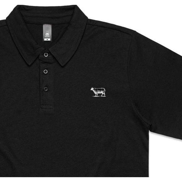 Black Sheep Vintage Polo Shirt Black-Black Sheep Skate Shop