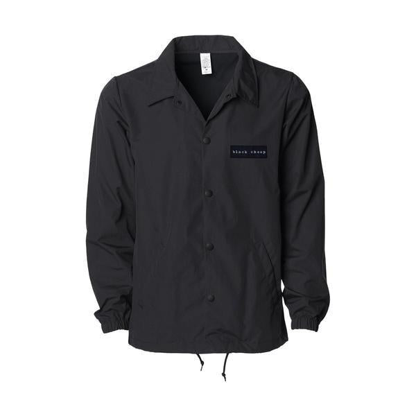 Black Sheep Water Resistant Windbreaker Coaches Jacket Black-Black Sheep Skate Shop