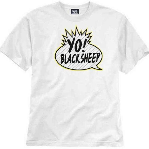 Black Sheep Yo! Tee White-Black Sheep Skate Shop