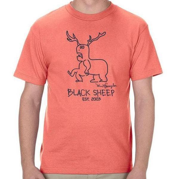 Black Sheep x Mark Gonzales "Sketchy" Tee Coral-Black Sheep Skate Shop
