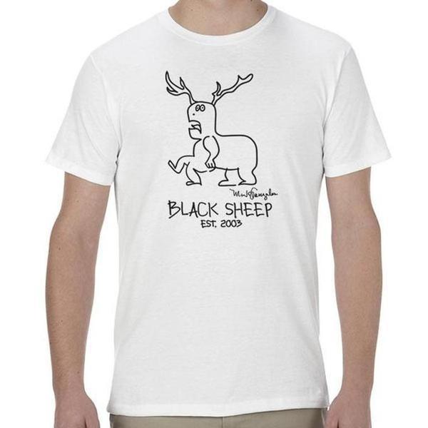 Black Sheep x Mark Gonzales "Sketchy" Tee White-Black Sheep Skate Shop