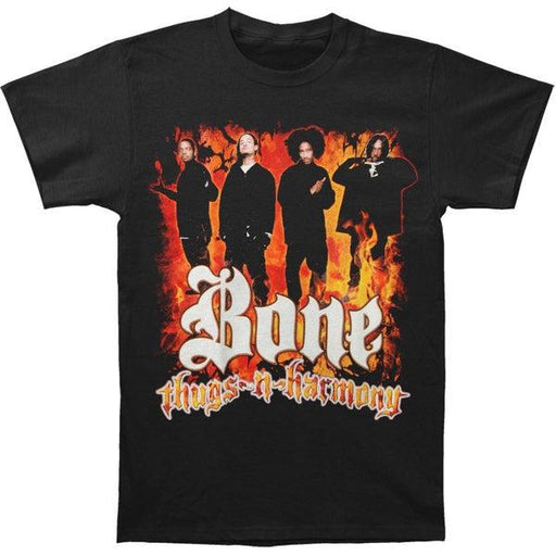 Bone Thugs-n-Harmony Classic Flames T-Shirt Black-Black Sheep Skate Shop