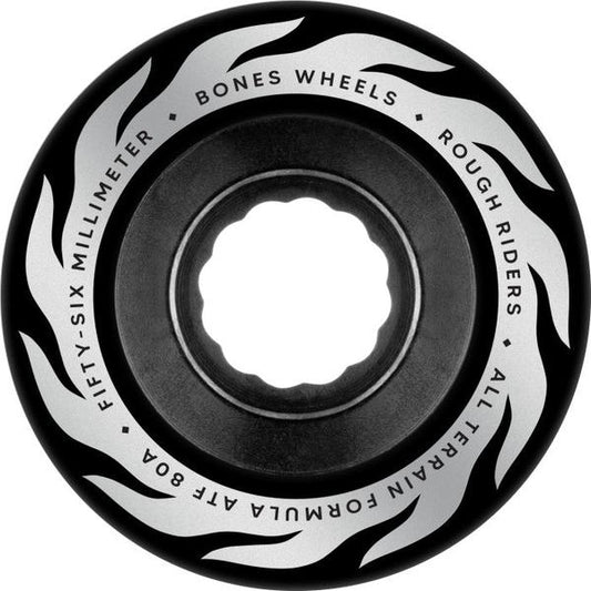 Bones Wheels Eternal Flame Rough Riders ATF 80a 56mm Black-Black Sheep Skate Shop