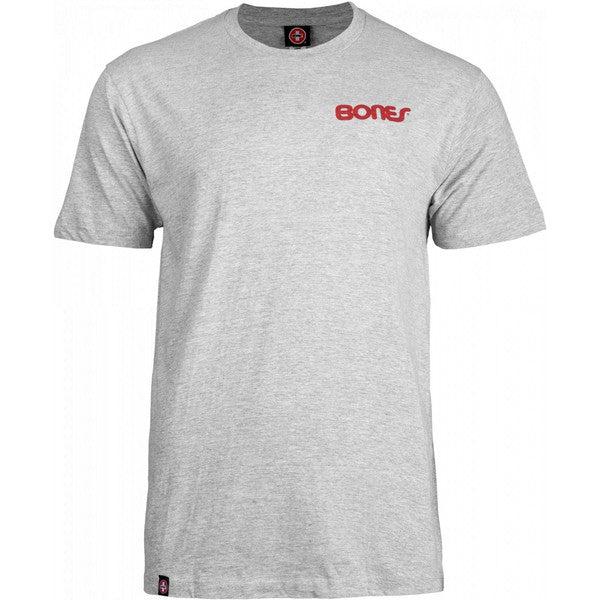 Bones Wheels Swiss Text T-Shirt Sport Grey-Black Sheep Skate Shop