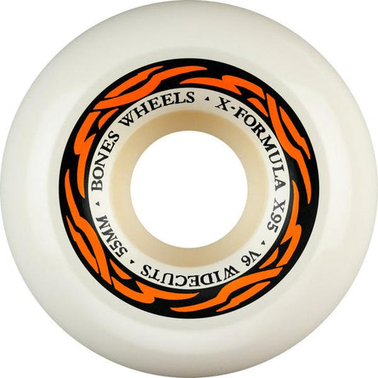 Bones Wheels X-Formula XF Widecut V6 95a 55mm White-Black Sheep Skate Shop
