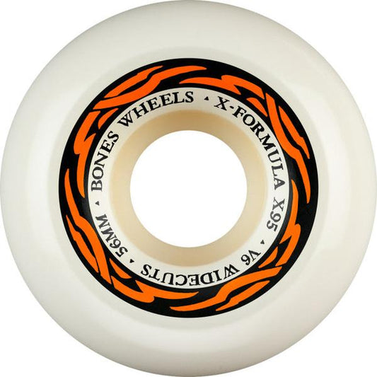 Bones Wheels X-Formula XF Widecut V6 95a 56mm White-Black Sheep Skate Shop