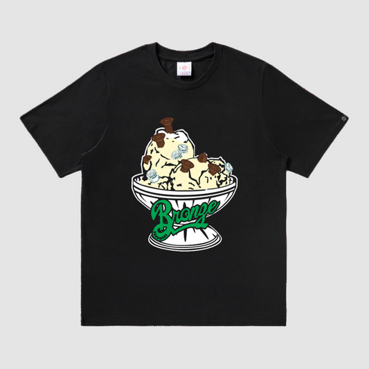 Bronze 56K x BBC Icecream 56,000 Flavors T-Shirt Black-Black Sheep Skate Shop