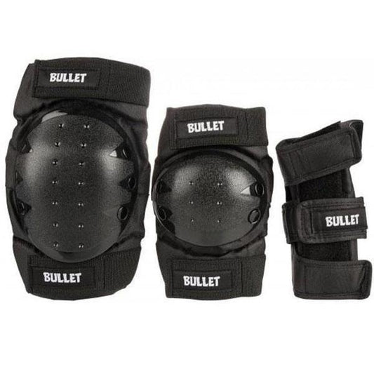 Bullet Pad Set Adult Wrist - Knee - Elbow Black-Black Sheep Skate Shop
