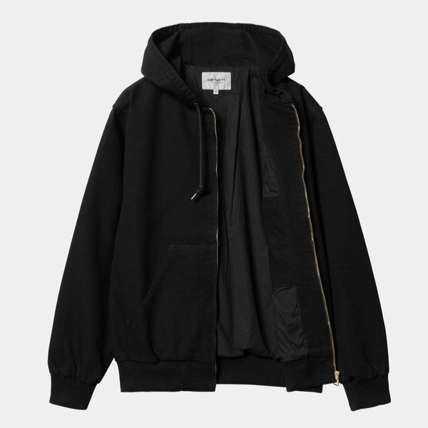 Carhartt WIP Active Jacket Black Rinsed Dearborn Canvas-Black Sheep Skate Shop