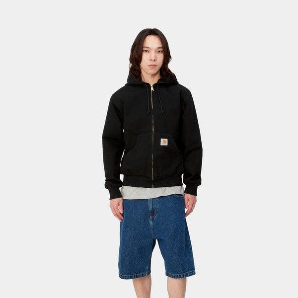 Carhartt WIP Active Jacket Black Rinsed Dearborn Canvas-Black Sheep Skate Shop