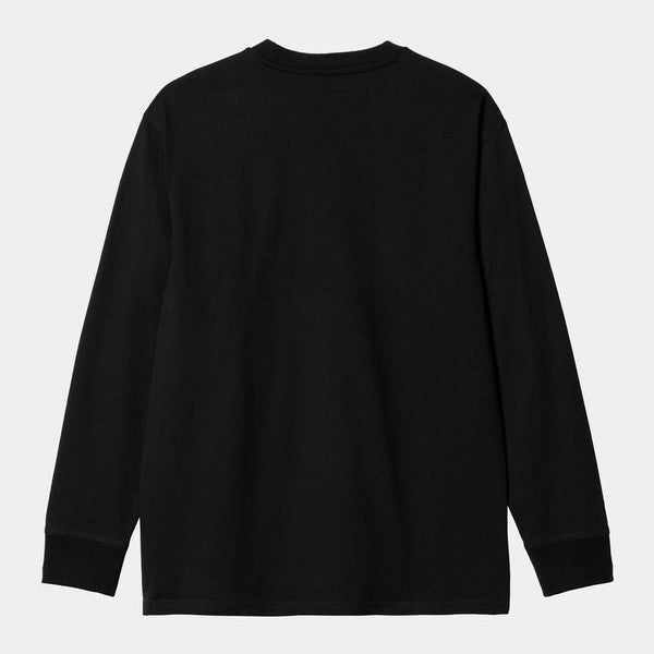 Carhartt WIP American Script Long Sleeve T-Shirt Black-Black Sheep Skate Shop