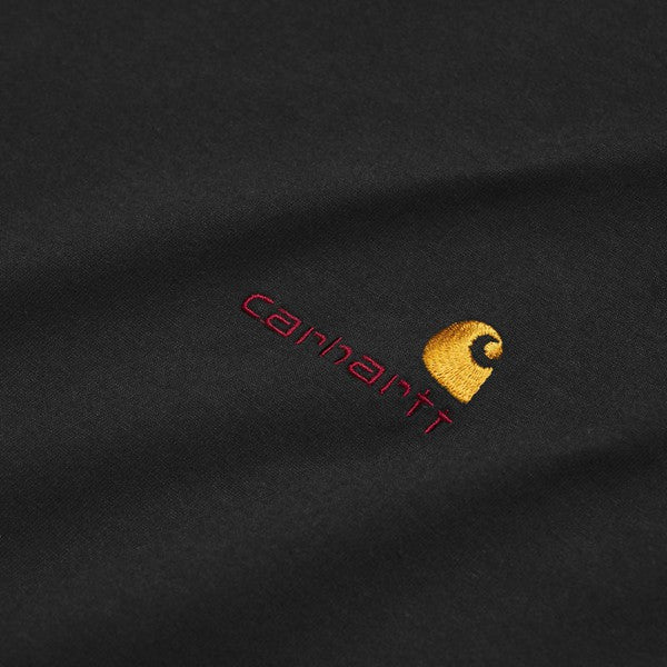 Carhartt WIP American Script Long Sleeve T-Shirt Black-Black Sheep Skate Shop