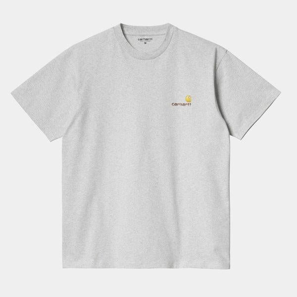 Carhartt WIP American Script T-Shirt Ash Heather-Black Sheep Skate Shop