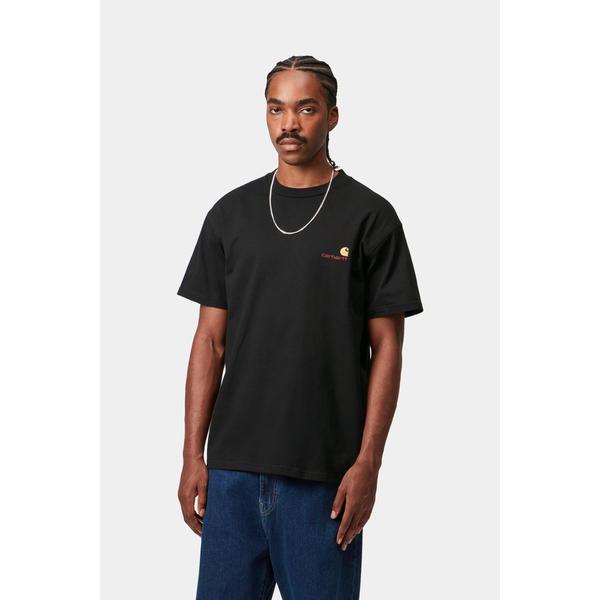Carhartt WIP American Script T-Shirt Black-Black Sheep Skate Shop