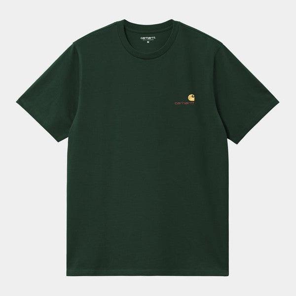 Carhartt WIP American Script T-Shirt Conifer-Black Sheep Skate Shop