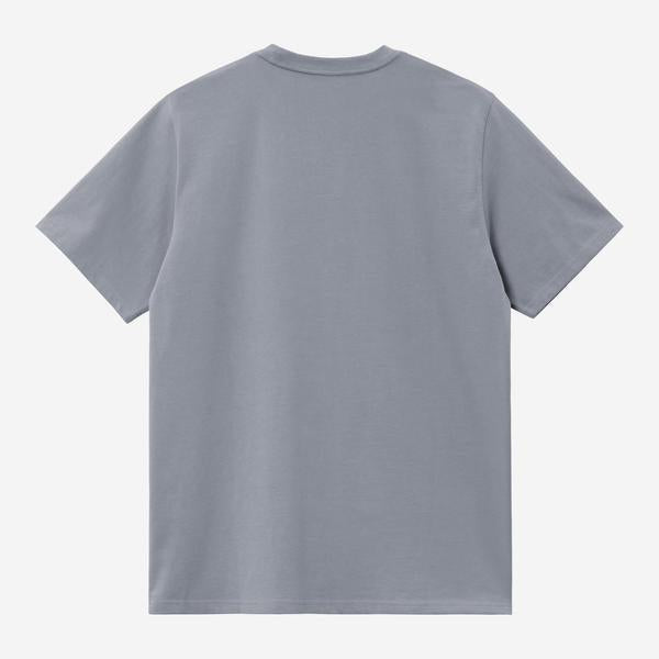 Carhartt WIP American Script T-Shirt Shady Blue-Black Sheep Skate Shop