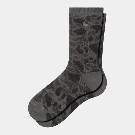 Carhartt WIP Camo Crew Socks Grey Camo Duck Jacquard-Black Sheep Skate Shop