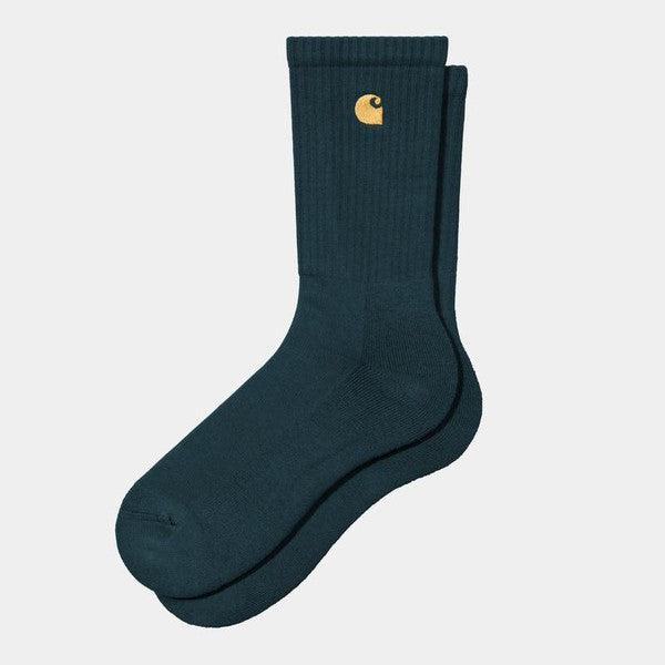 Carhartt WIP Chase Crew Socks Duck Blue-Black Sheep Skate Shop