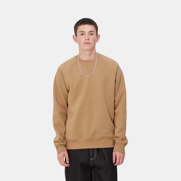 Carhartt WIP Chase Crewneck Sweatshirt Peanut - Gold-Black Sheep Skate Shop