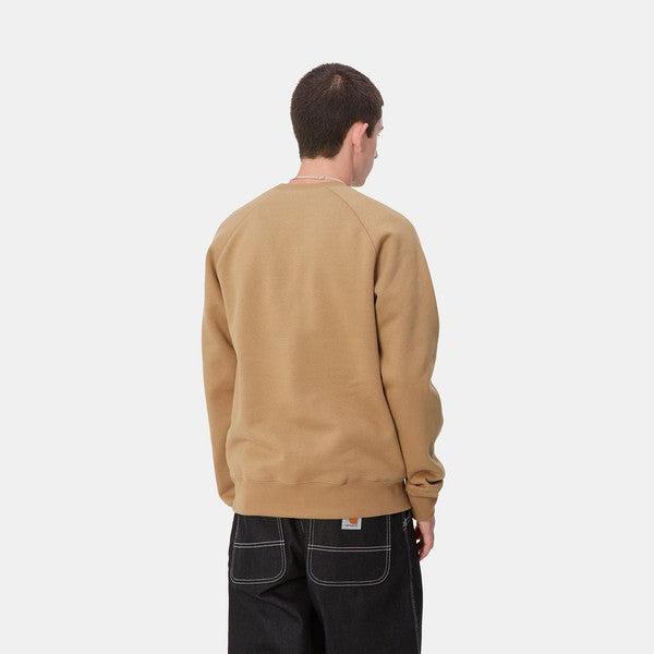 Carhartt WIP Chase Crewneck Sweatshirt Peanut - Gold-Black Sheep Skate Shop